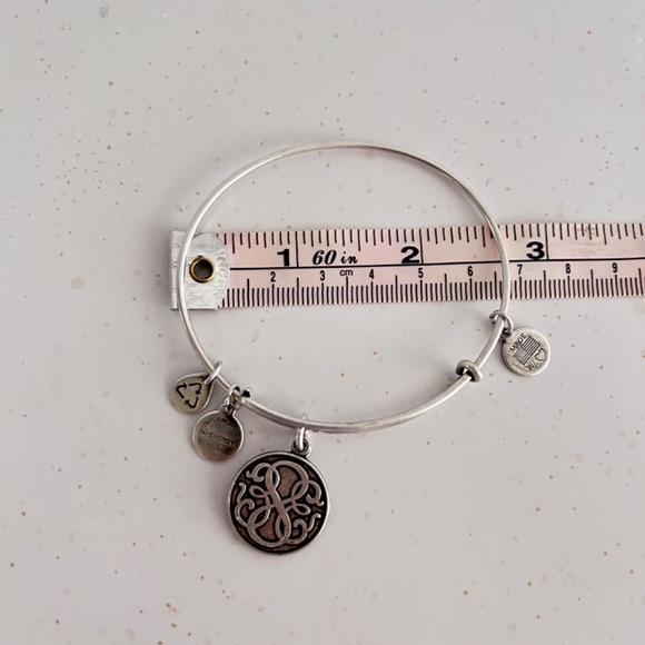 Alex And Ani Silver Tone Path Of Life Token Charm Expandable Wire Bracelet - Picture 5 of 5